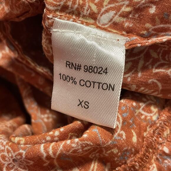 House of Harlow 1960 Dress Womens XS Floral Ruffle Smocked Long Sleeve Boho - Picture 6 of 10